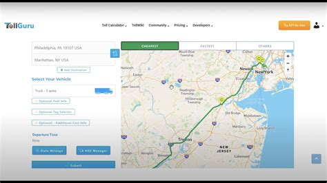 toll smart card|calculate tolls from address to.